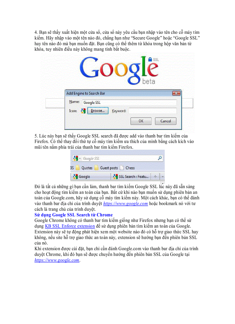 image for page Thực hiện các tìm kiếm Google mã hóa từ Firefox và Chrome