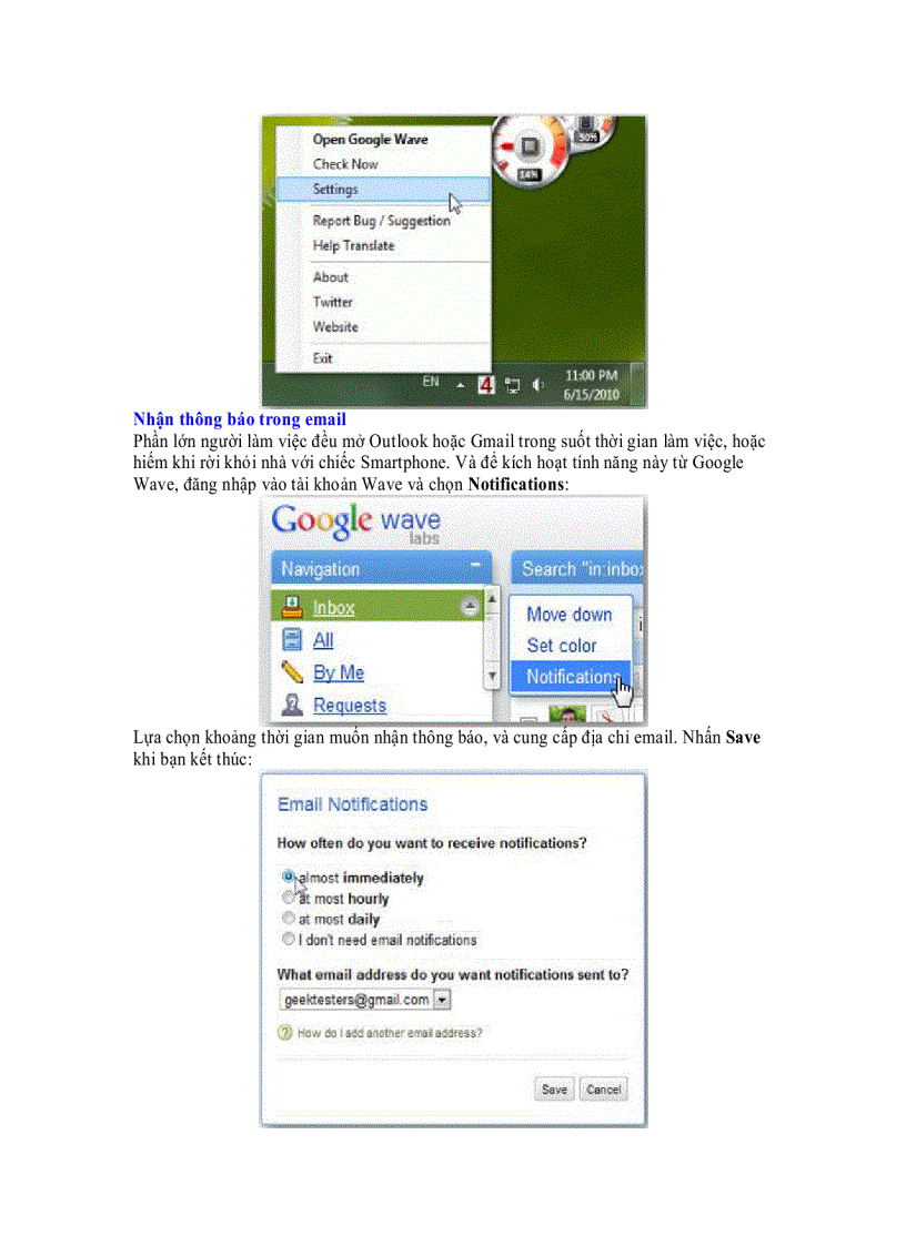 image for page Tích hợp Google Wave với các ứng dụng Windows