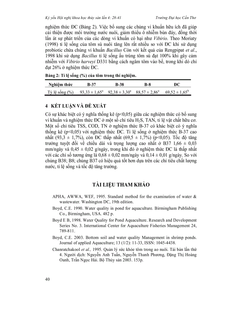 image for page Ảnh hưởng của vi khuẩn Bacillus B8 B37 VÀ B18 lên chất lượng nước bể tôm sú Penaeus monodon