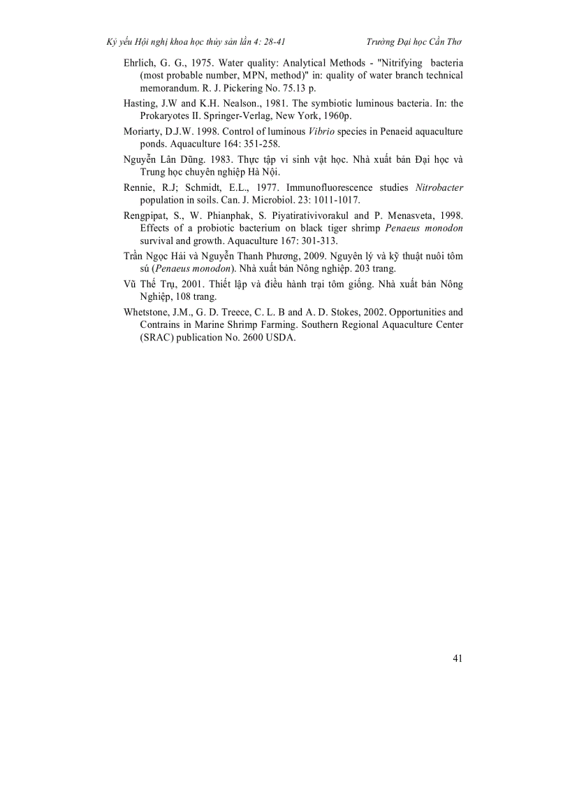 image for page Ảnh hưởng của vi khuẩn Bacillus B8 B37 VÀ B18 lên chất lượng nước bể tôm sú Penaeus monodon