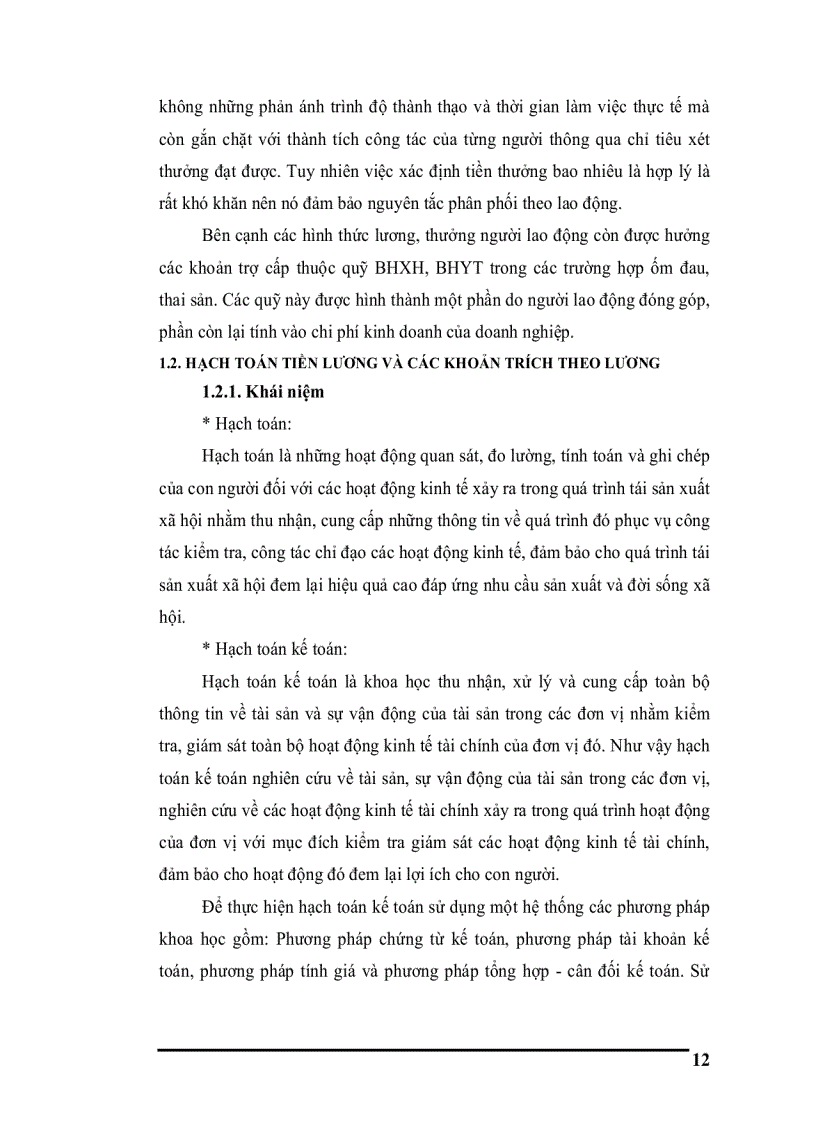 image for page Tài liệu kế toán Nguyên lý chung về hạch toán tiền lương và các khoản trích theo lương