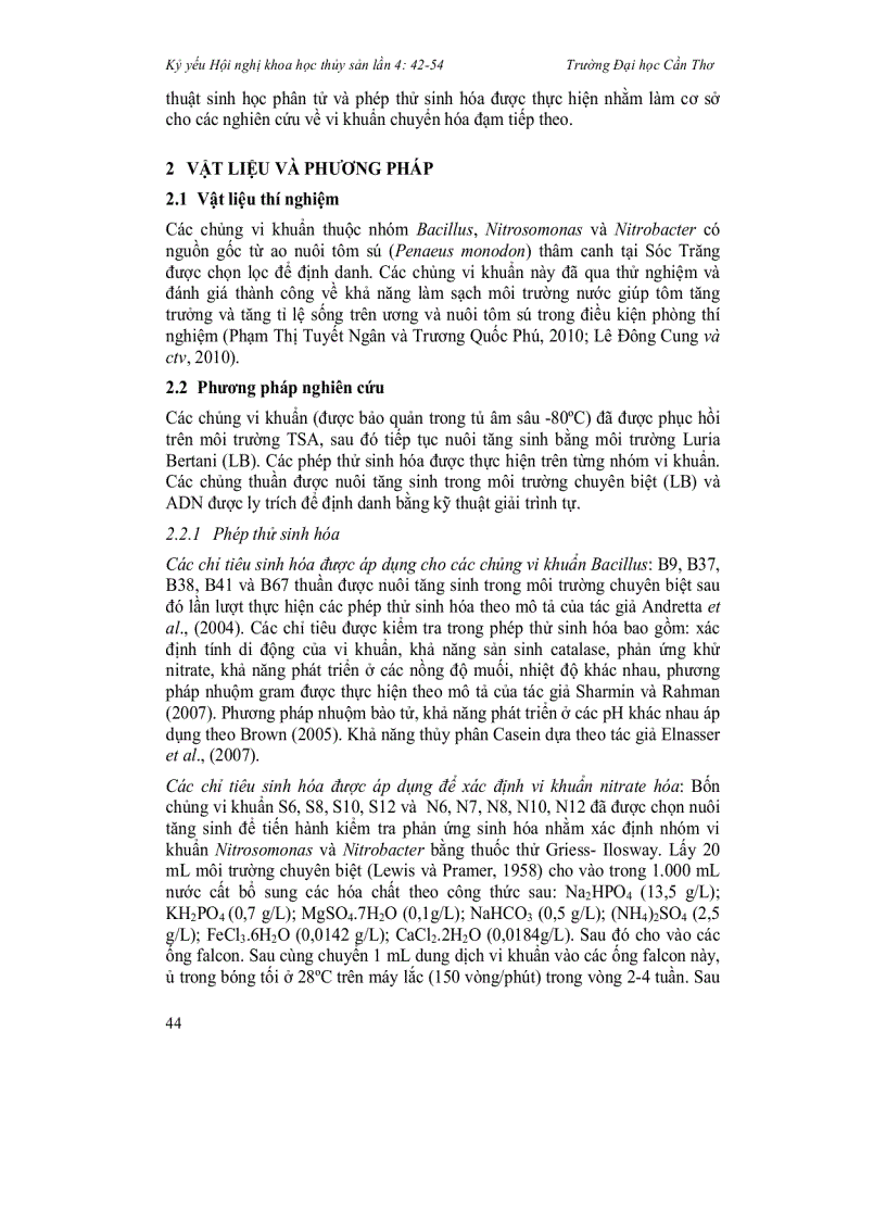 image for page Định danh các vi khuẩn chuyển hóa đạm bằng phép thử sinh hóa và kỹ thuật sinh học phân tử