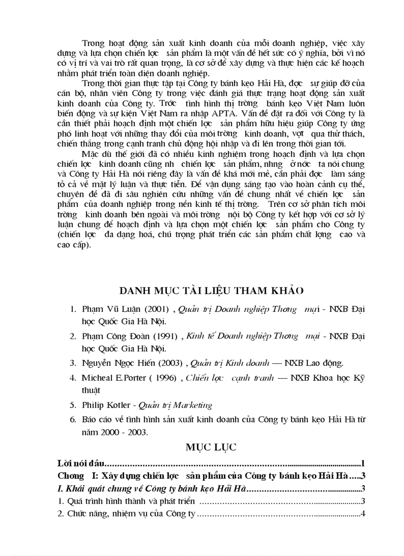 image for page Hoạch định chiến lược cạnh tranh cho Công ty bánh kẹo Hải Hà