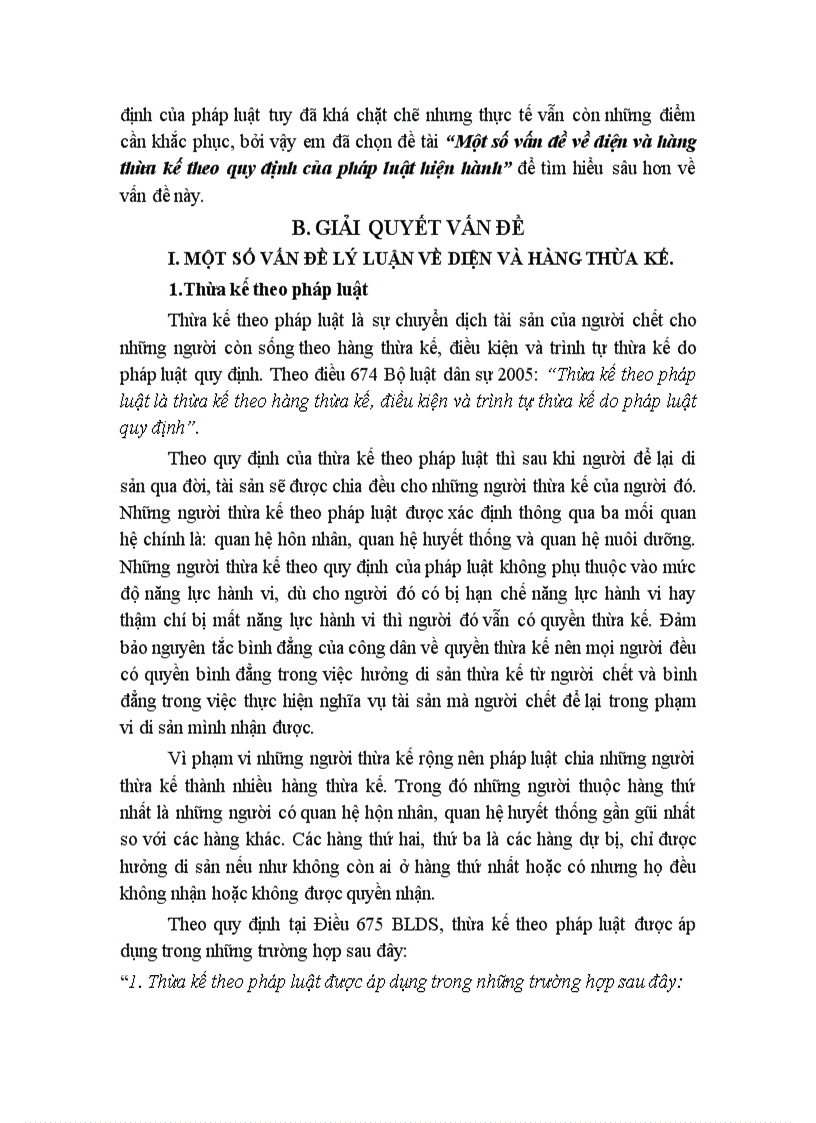 image for page Một số vấn đề về diện và hàng thừa kế theo quy định của pháp luật hiện hành