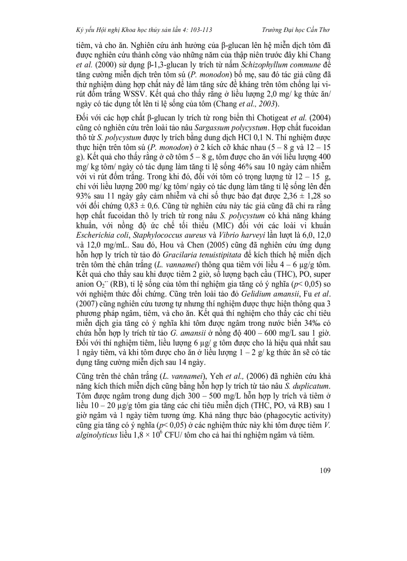 image for page Sử dụng chiết suất β glucan từ rong biển để tăng sức đề kháng của tôm biển Tổng quan