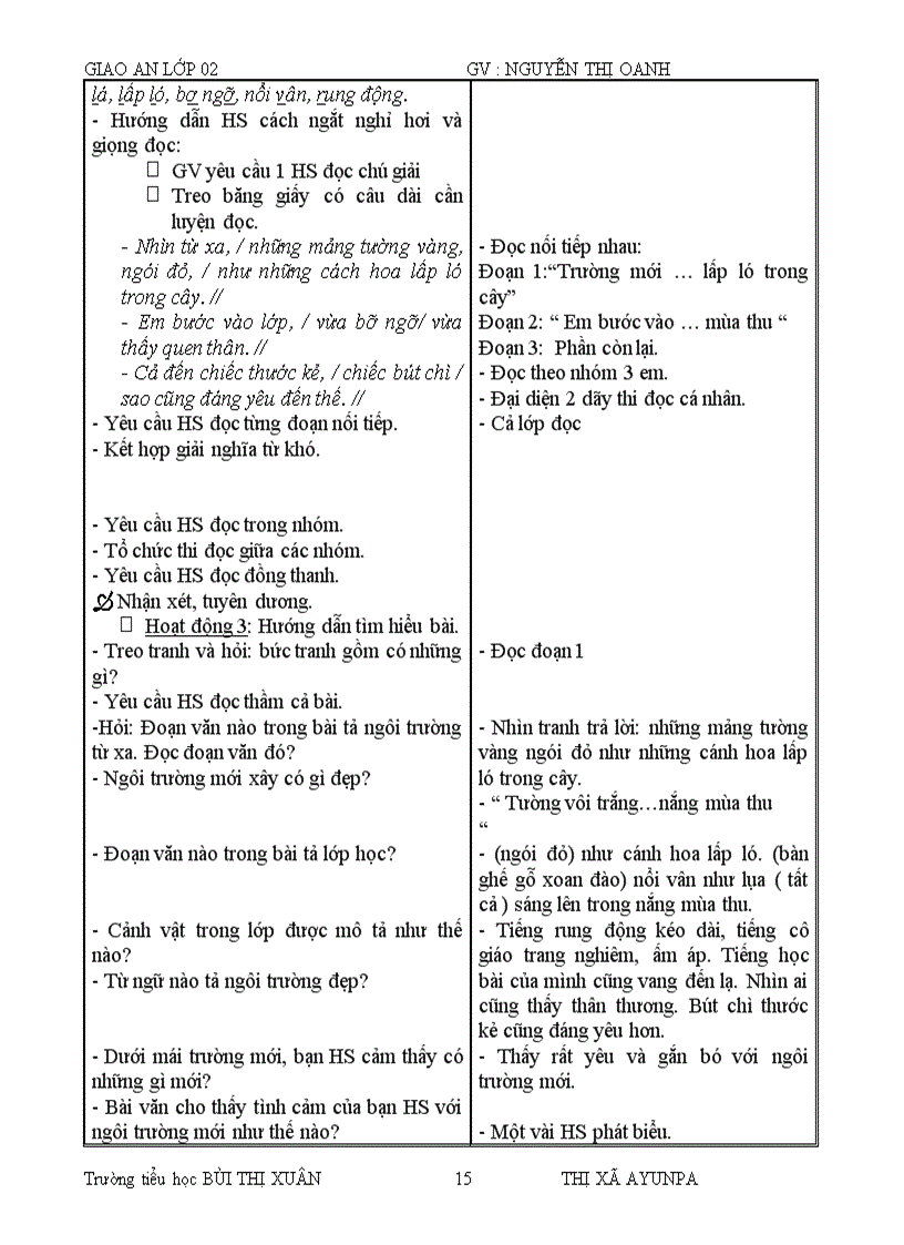 image for page Giáo án lớp 2