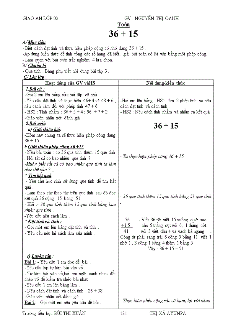 image for page Giáo án lớp 2