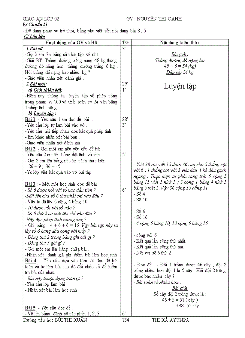 image for page Giáo án lớp 2