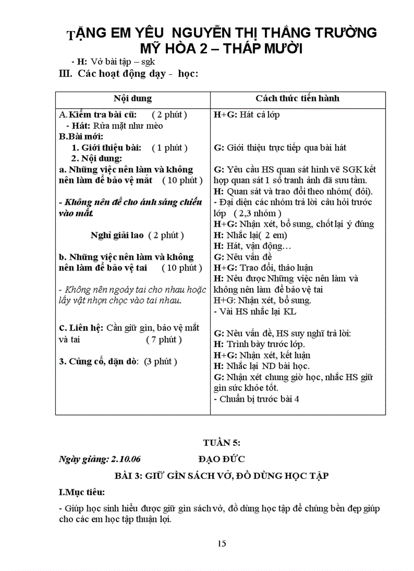 image for page Bộ giáo án lớp 1 cktkn kns bvmt tthcm