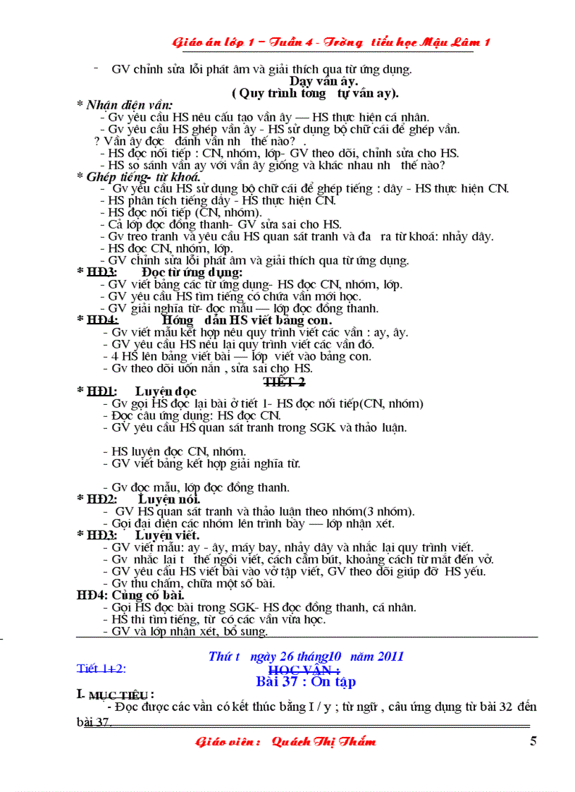 image for page Giao an lop 1 tuán 9 tham