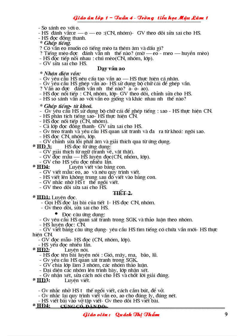 image for page Giao an lop 1 tuán 9 tham