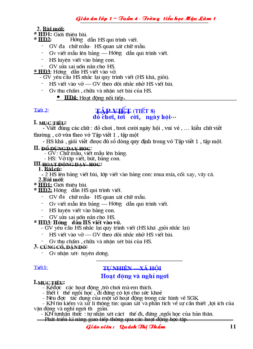 image for page Giao an lop 1 tuán 9 tham