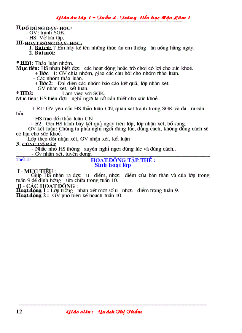 image for page Giao an lop 1 tuán 9 tham