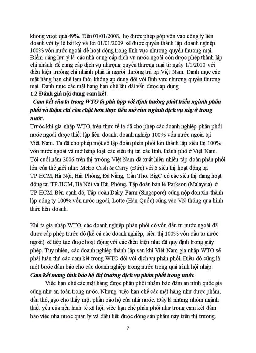 image for page Phân tích cam kết của Việt Nam với WTO về dịch vụ phân phối và đánh giá tác động của những cam kết này với dịch vụ phân phối ở Việt Nam như thế nào