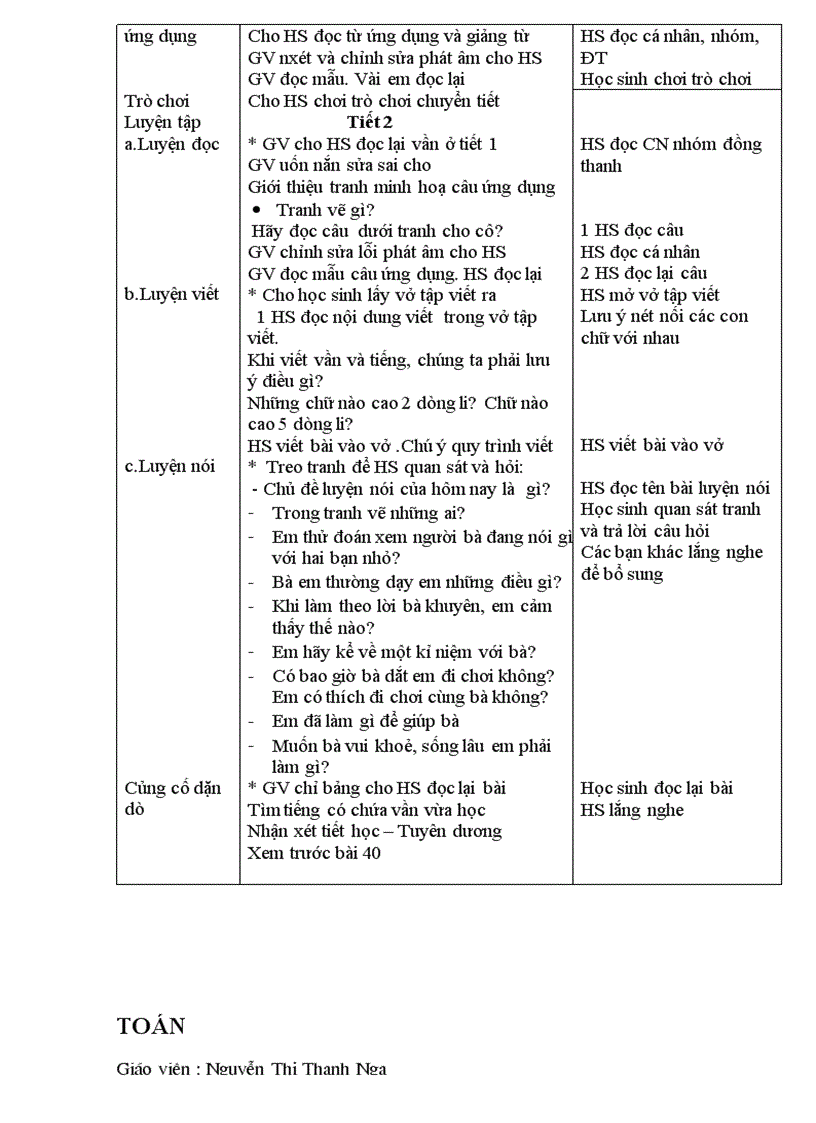 image for page Giao an lop 1 Tuan 10