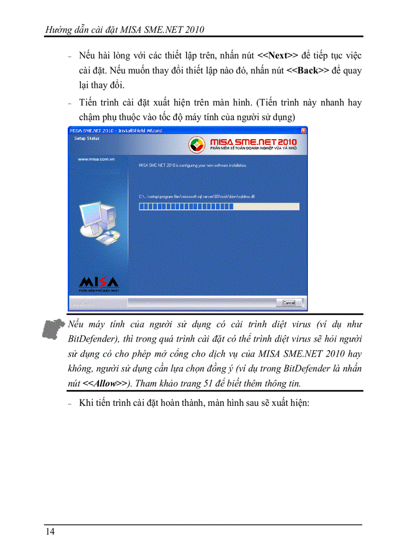 image for page Hướng dẫn cài đặt MISA SME NET 2010
