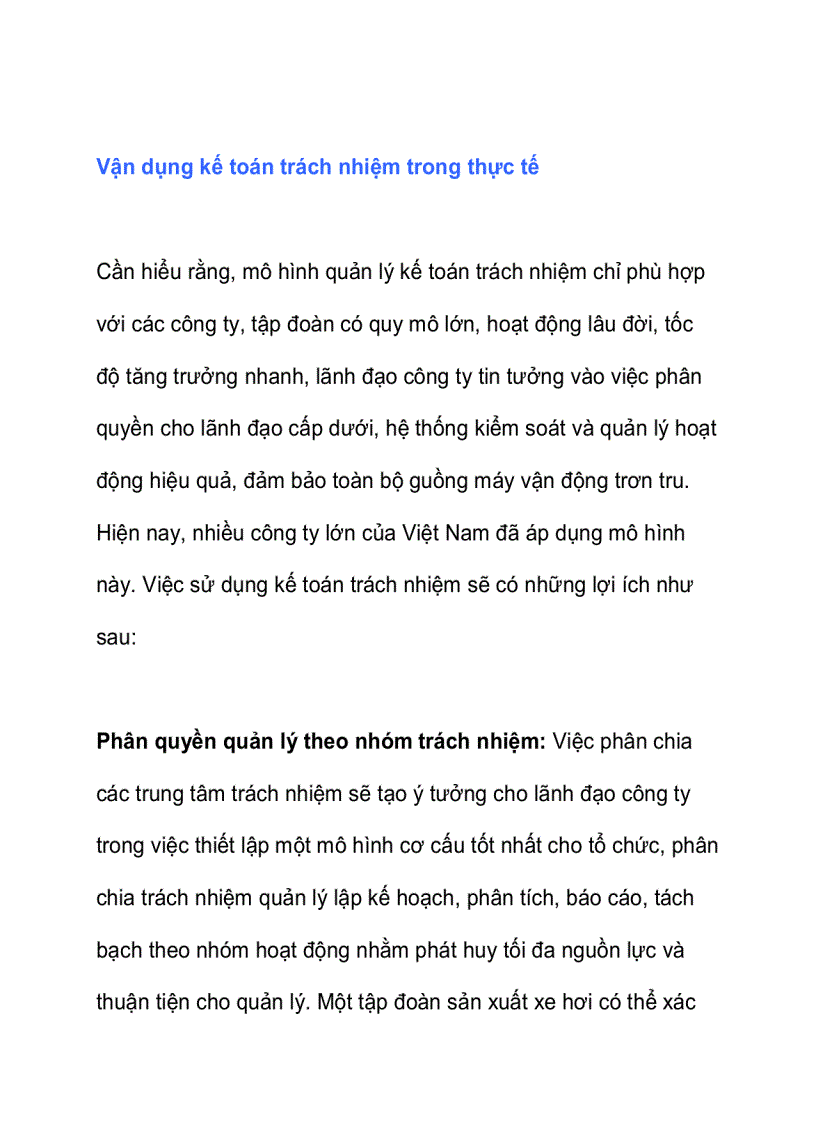 image for page Kế toán trách nhiệm Vũ khí của công ty lớn