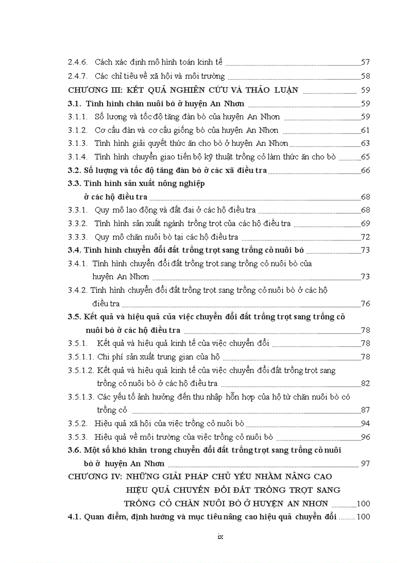 image for page Hiệu quả của việc chuyển đổi đất trồng trọt sang trồng cỏ nuôi bò ở huyện An Nhơn tỉnh Bình Định