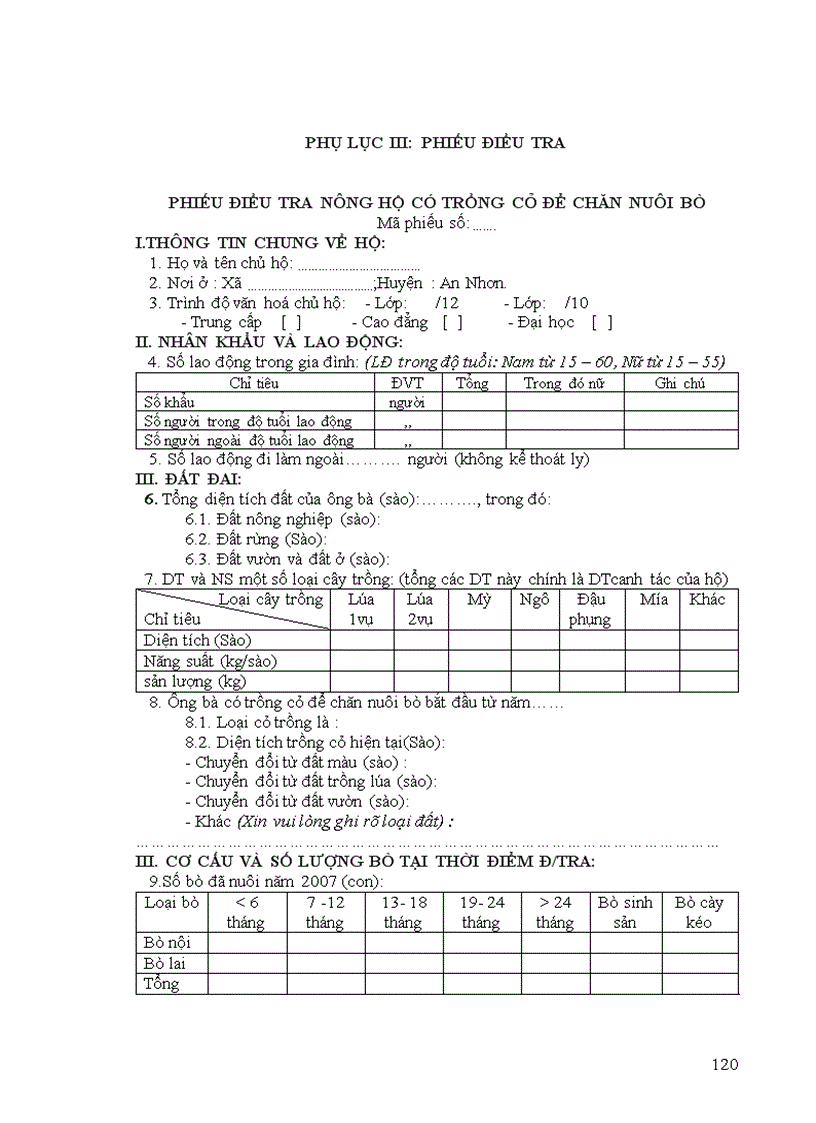 image for page Hiệu quả của việc chuyển đổi đất trồng trọt sang trồng cỏ nuôi bò ở huyện An Nhơn tỉnh Bình Định