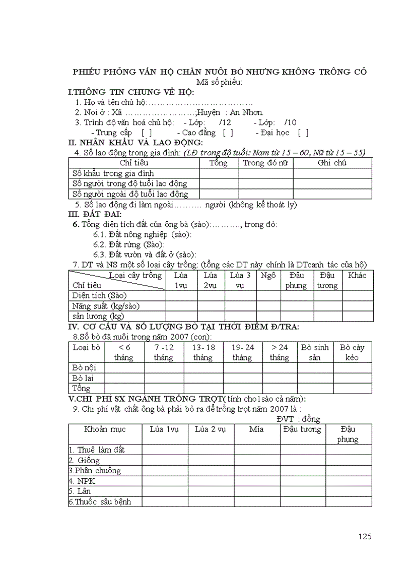 image for page Hiệu quả của việc chuyển đổi đất trồng trọt sang trồng cỏ nuôi bò ở huyện An Nhơn tỉnh Bình Định