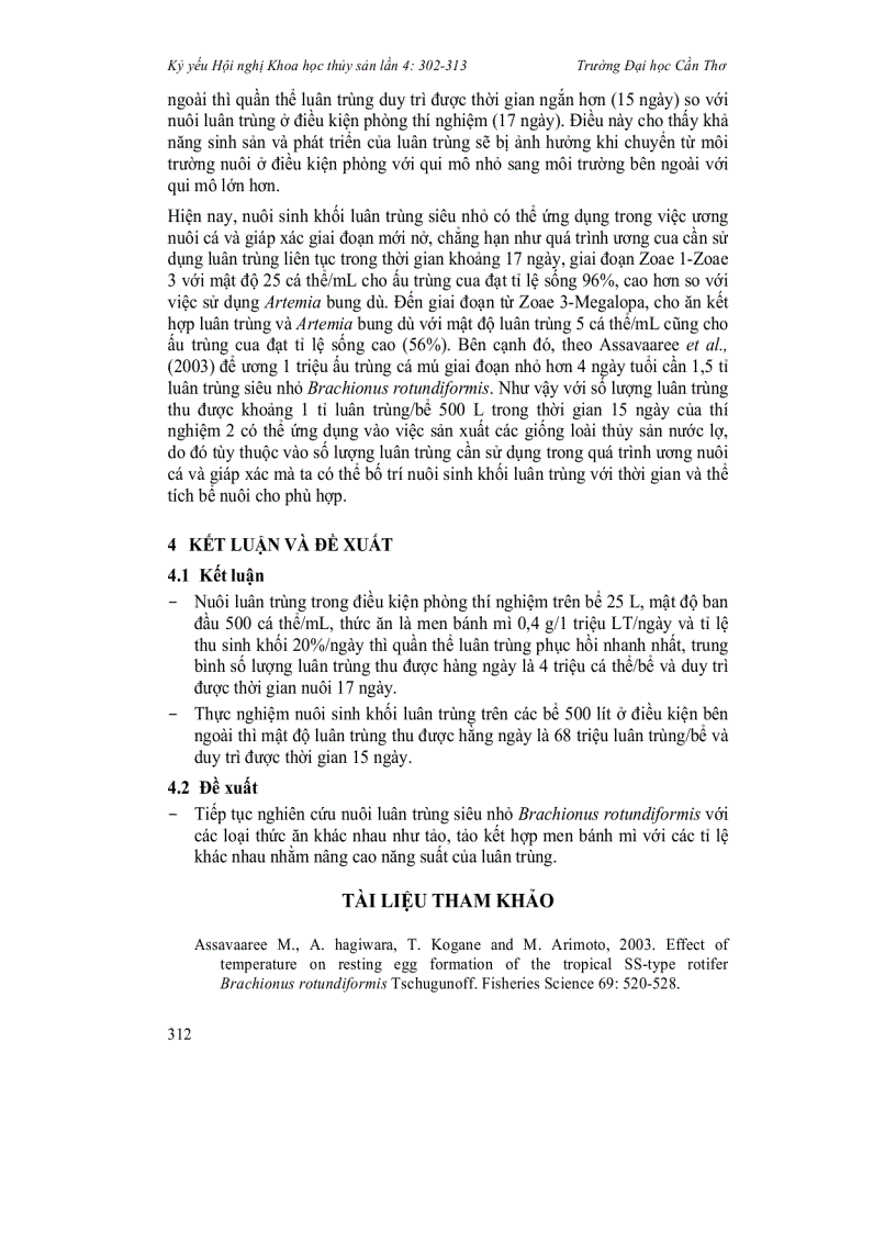 image for page Nghiên cứu nuôi sinh khối luân trùng siêu nhỏ Brachionus rotundiformis