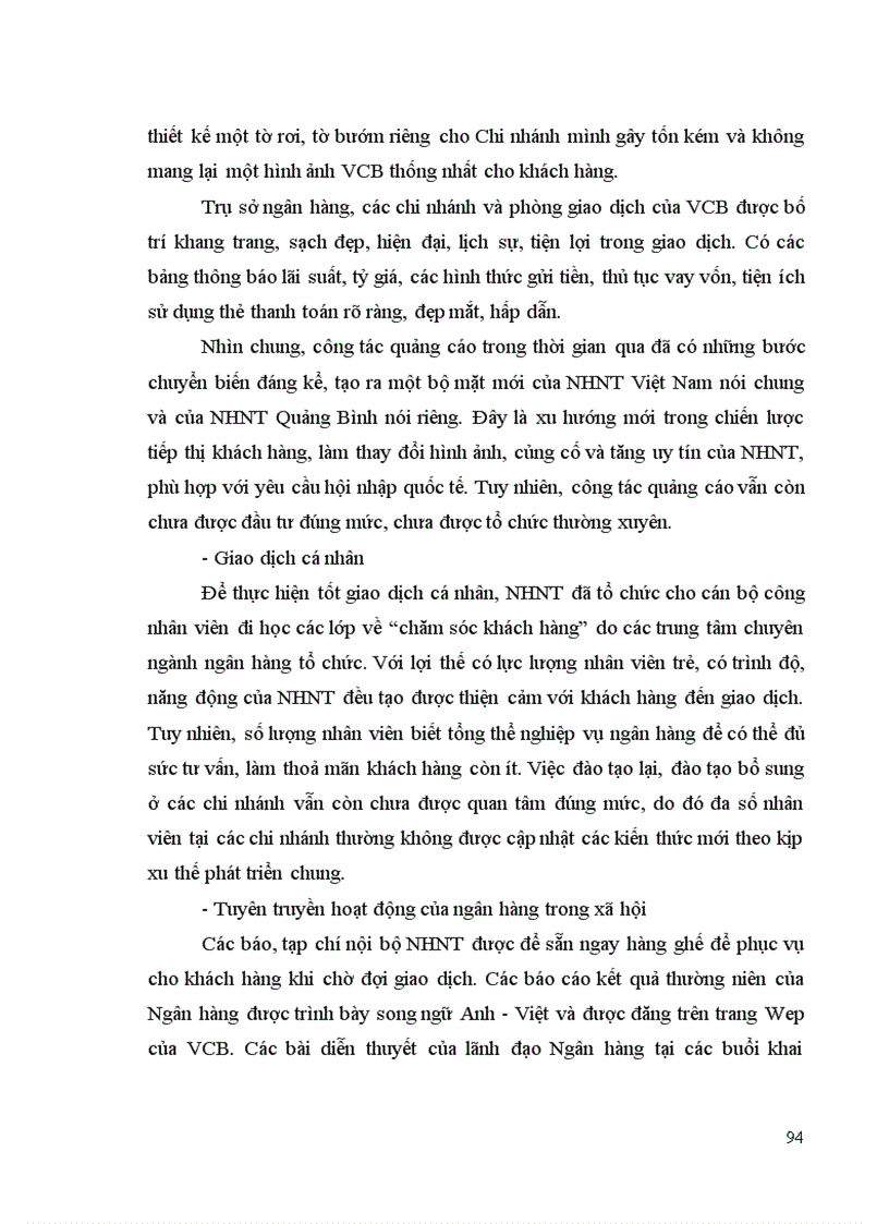 image for page Định hướng mục tiêu và một số giải pháp nâng cao chính sách Marketing mix tại chi nhánh Ngân hàng VCB Quảng Bình