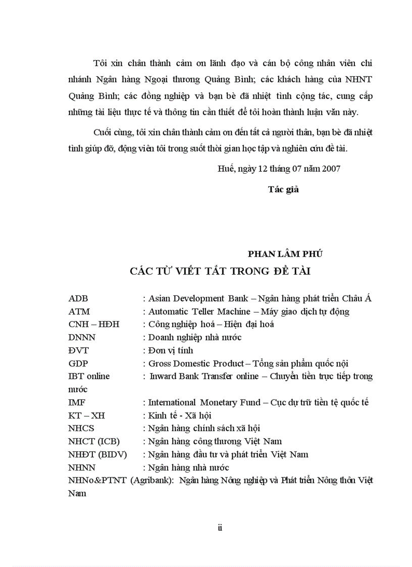 image for page Định hướng mục tiêu và một số giải pháp nâng cao chính sách Marketing mix tại chi nhánh Ngân hàng VCB Quảng Bình