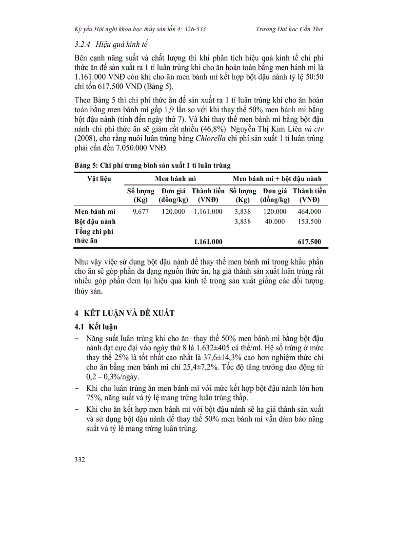 image for page Khả năng thay thế men bánh mì bằng bột đậu nành trong nuôi luân trùng nước lợ Brachionus plicatilis