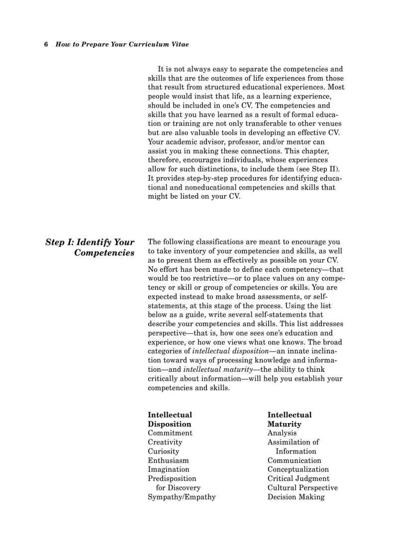 image for page HOW TO Prepare Your Curriculum Vitae