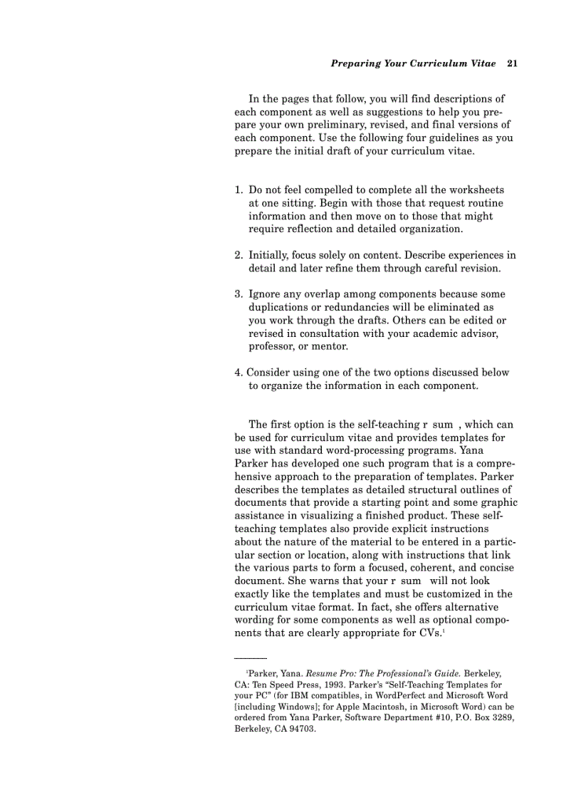 image for page HOW TO Prepare Your Curriculum Vitae