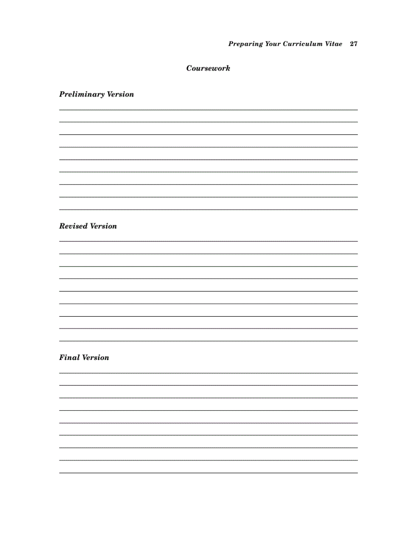 image for page HOW TO Prepare Your Curriculum Vitae