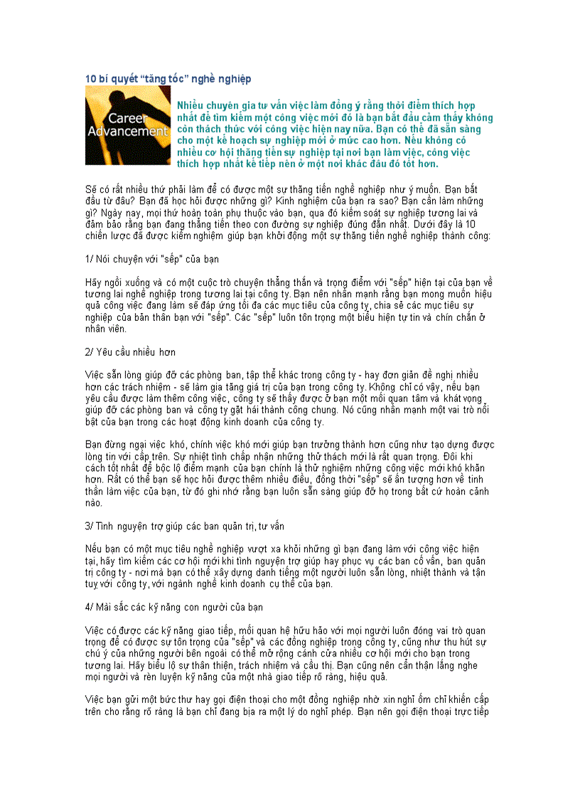 image for page 10 bí quyết tăng tốc nghề nghiệp