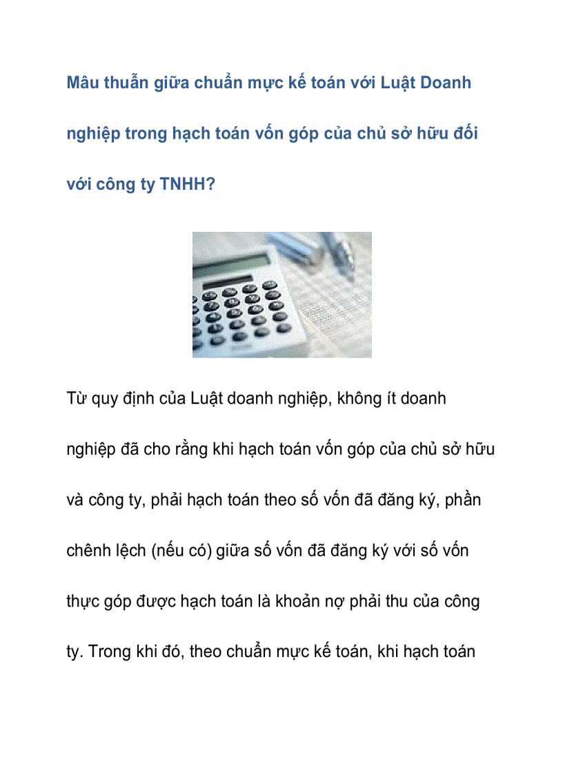 image for page Mâu thuẫn giữa chuẩn mực kế toán