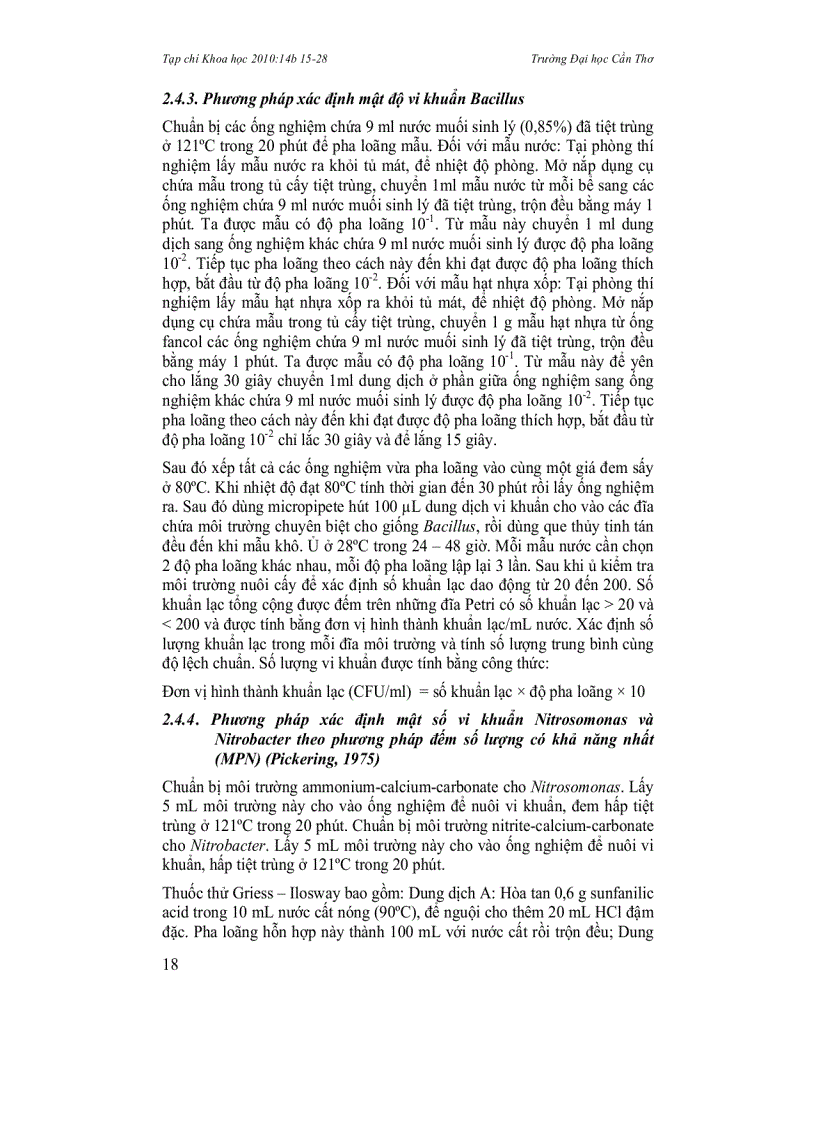 image for page Xác định khả năng chuyển hóa đạm của nhóm vi khuẩn hữu ích trong hệ thống ương tôm sú Penaeus monodon nuớc tuần hoàn