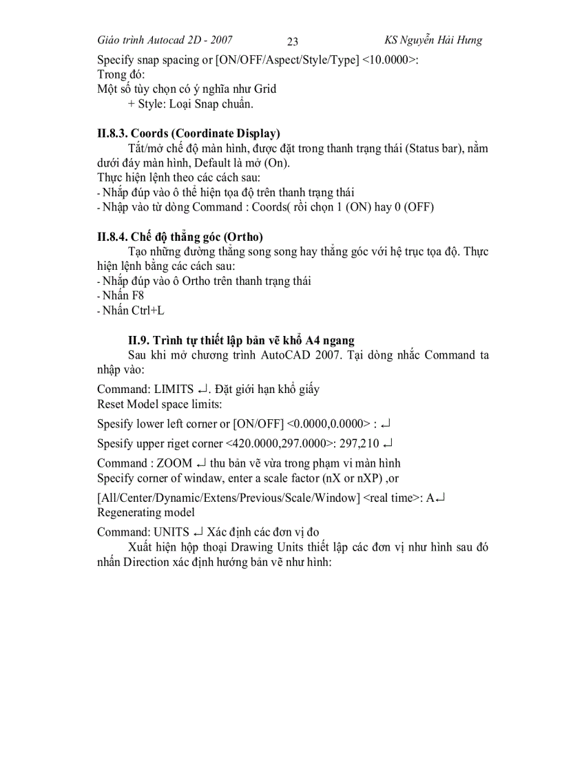 image for page Giáo trình Autocad 2D 2007