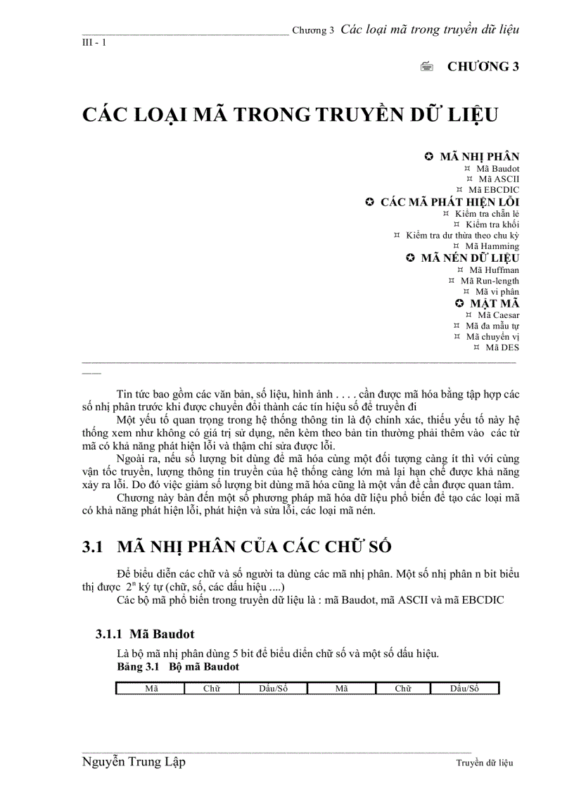 image for page Các loại mã trong truyền dữ liệu