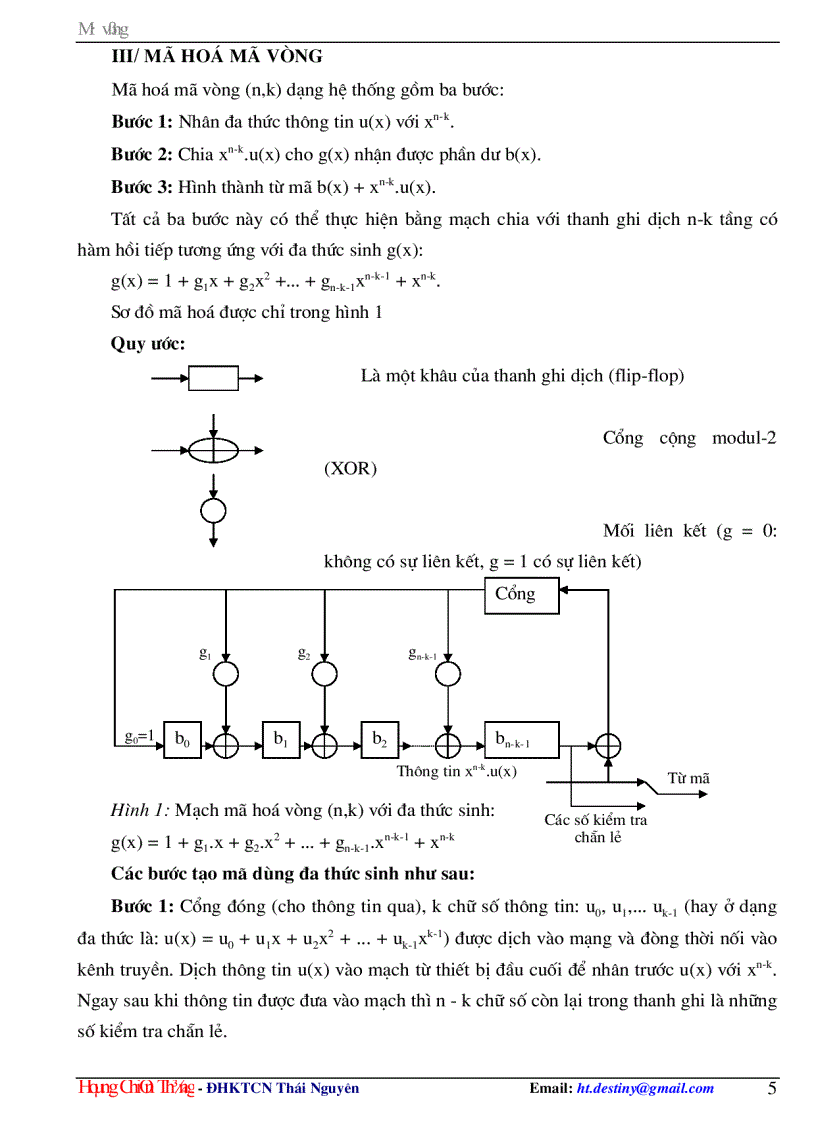 Mã vòng Cyclic codes