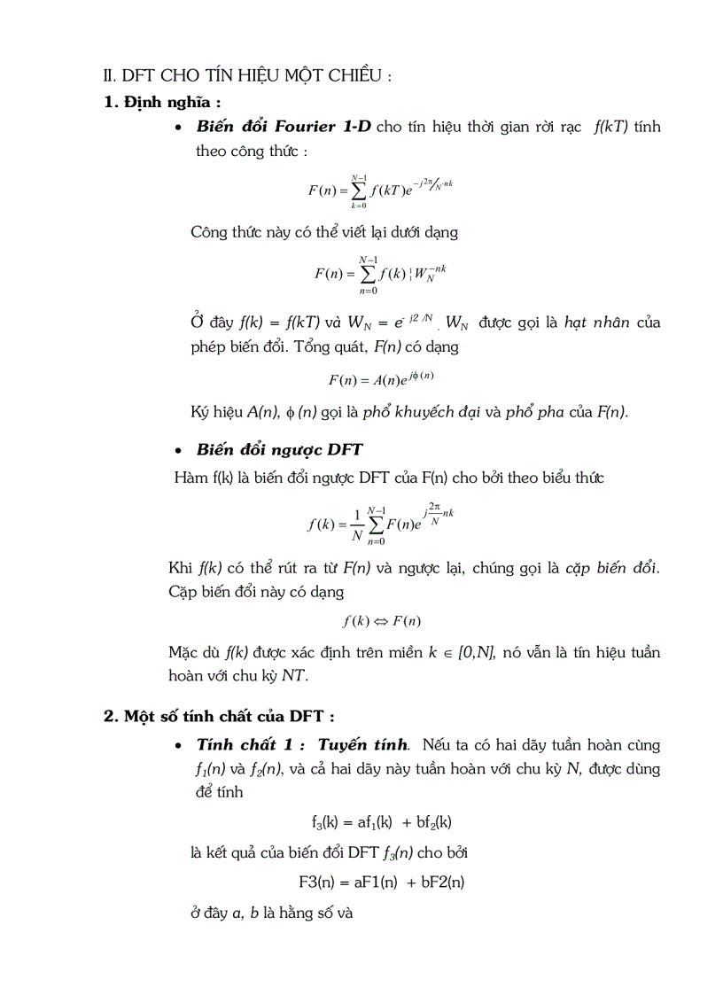 image for page Biến đổi ROURIER rời rạc