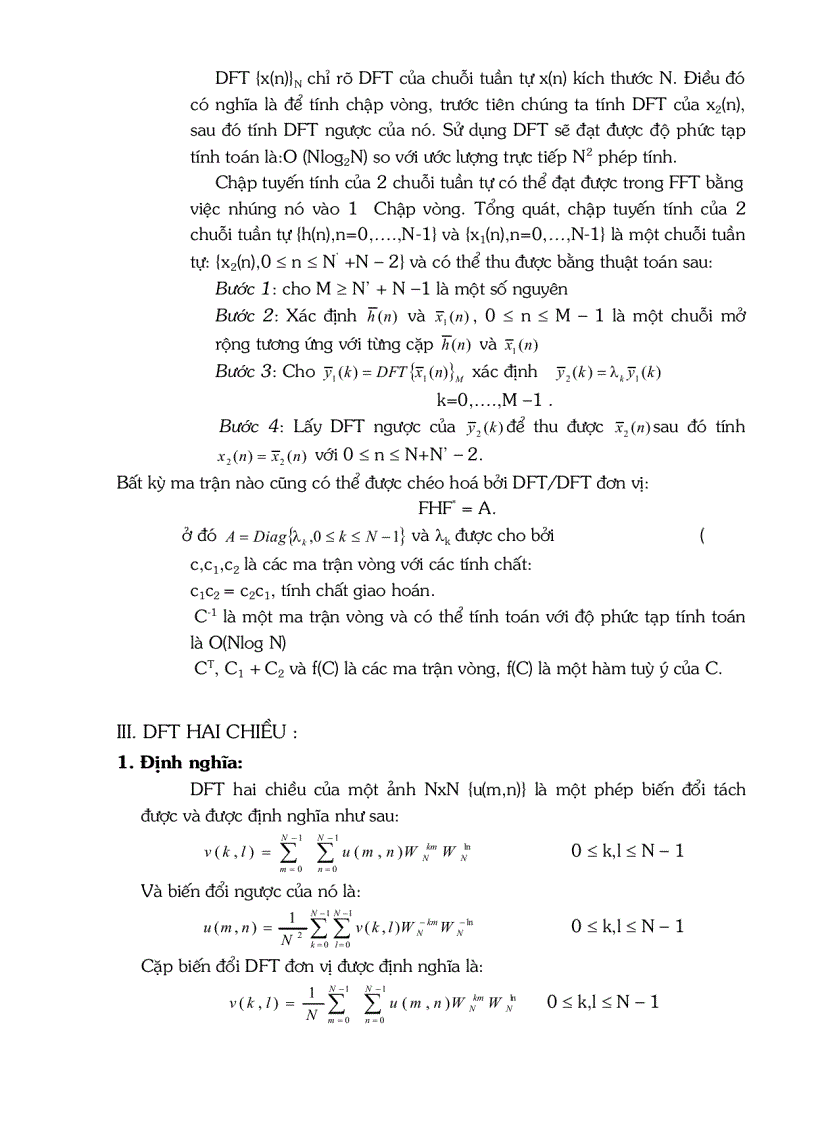 image for page Biến đổi ROURIER rời rạc