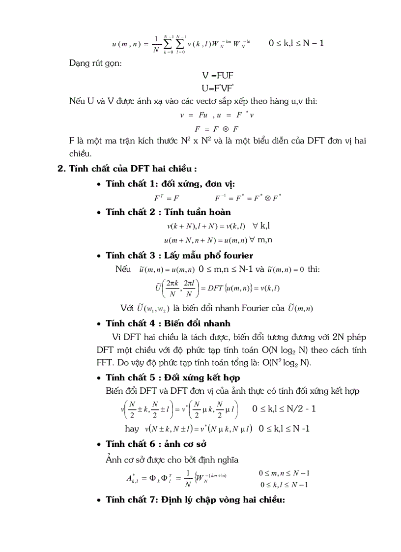 image for page Biến đổi ROURIER rời rạc