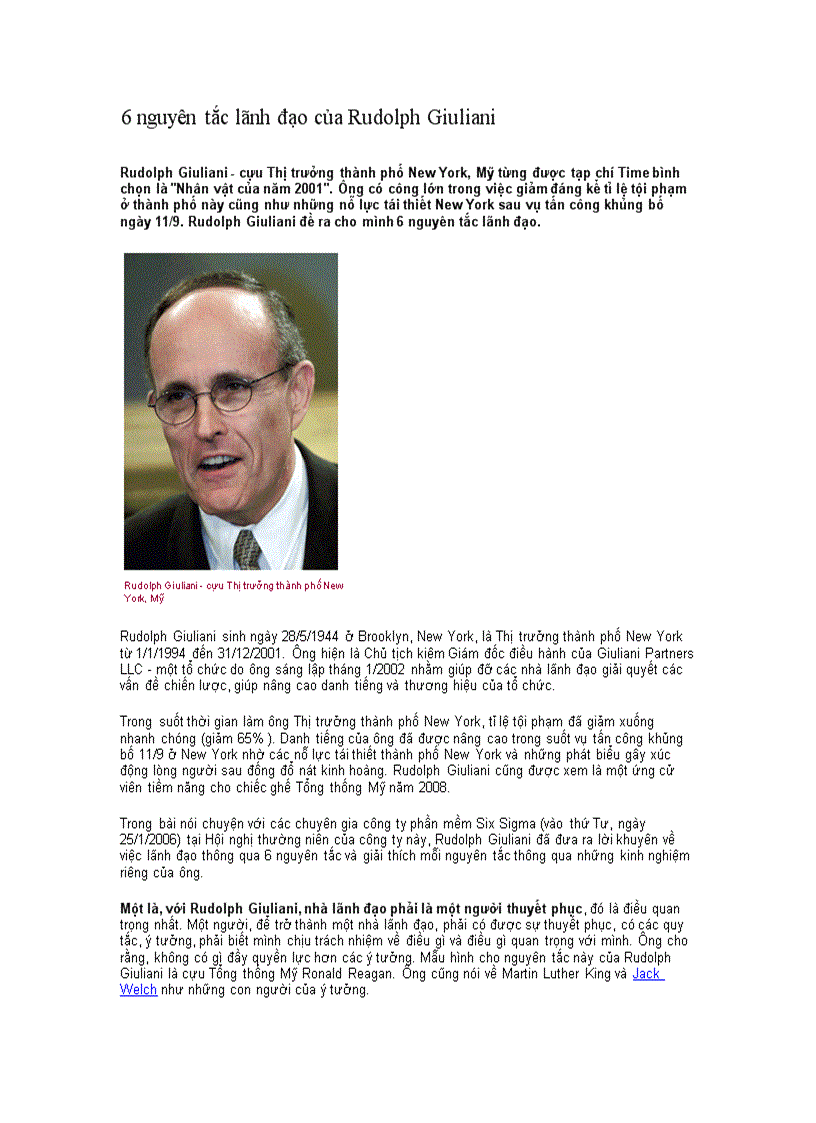 image for page 6 nguyên tắc lãnh đạo của Rudolph Giuliani
