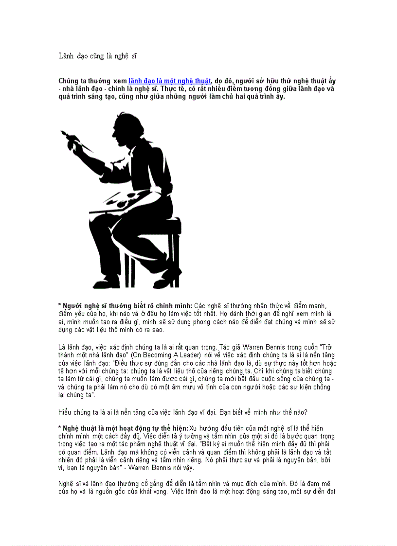 image for page Lãnh đạo cũng là nghệ sĩ