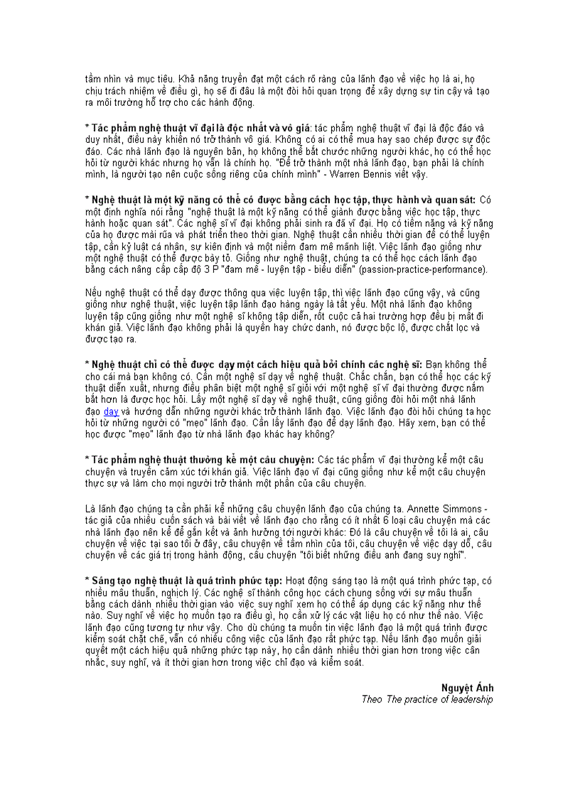 image for page Lãnh đạo cũng là nghệ sĩ