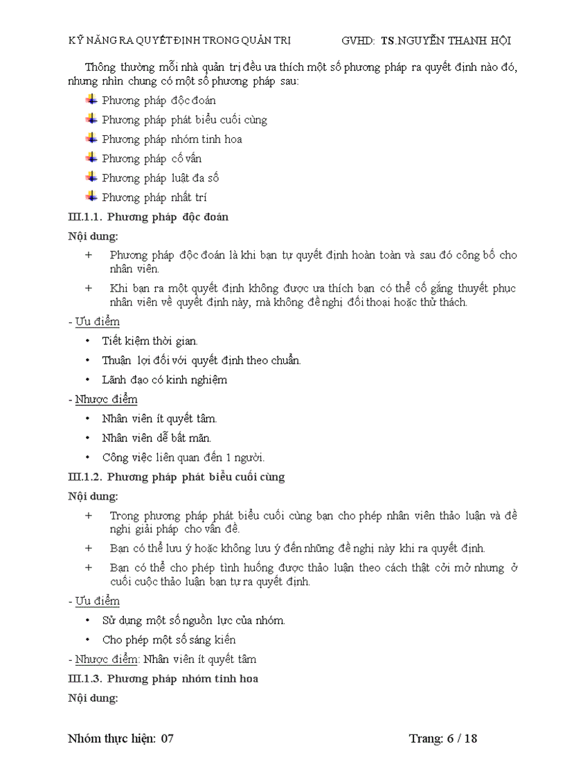 image for page Kỹ năng ra quyết định trong quản trị