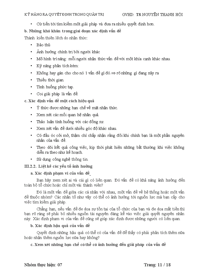 image for page Kỹ năng ra quyết định trong quản trị