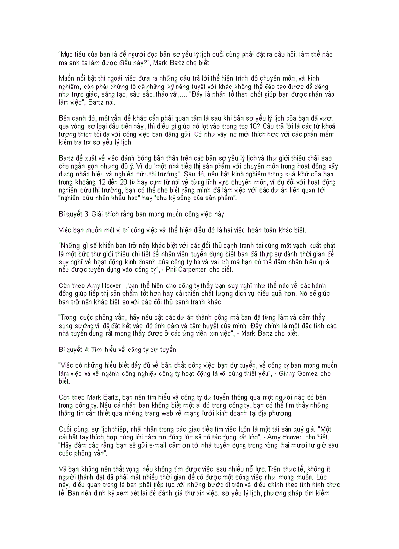 image for page Bốn bí quyết tìm việc thành công