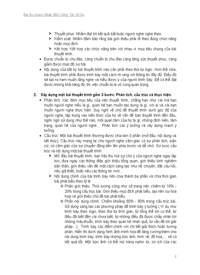 image for page Nhập môn công tác kỹ sư kỹ năng thuyết trình thực hành nghề nghiệp