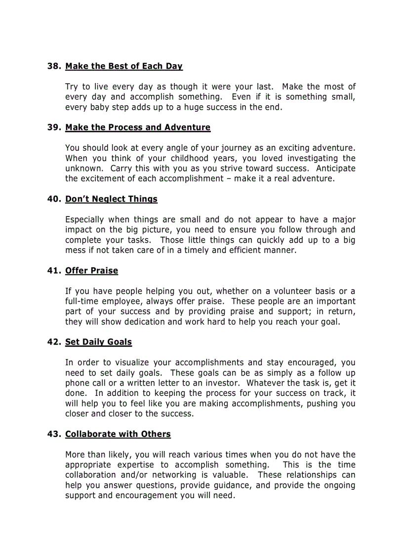 image for page 101 SUCCESS TIPS Proven Methods You Can Apply Right Now To Achieve The Success You Desire