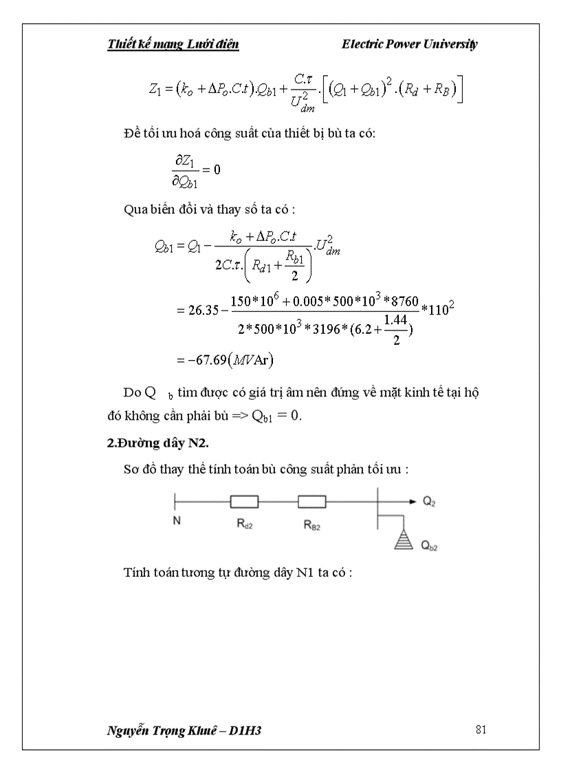 image for page Đồ án môn học THIẾT KẾ MẠNG LƯỚI ĐIỆN KHU VỰC