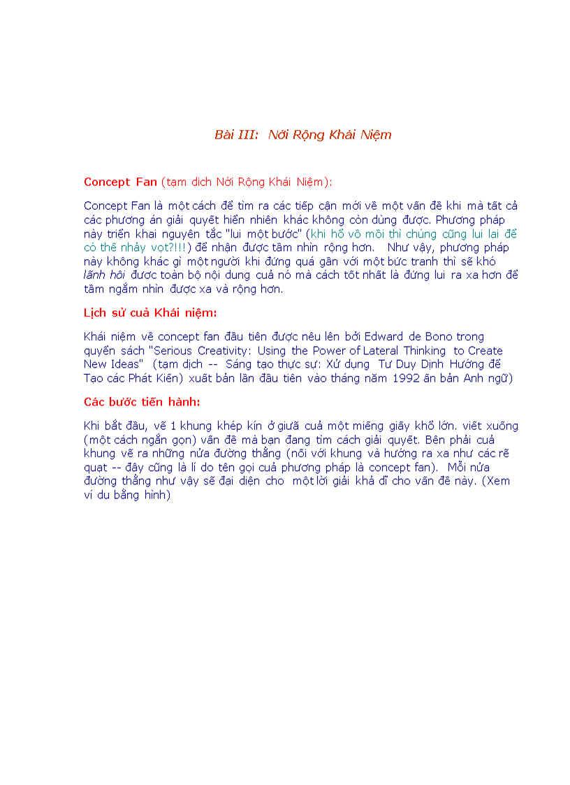 image for page Các Phương Pháp Sáng Tạo Nới Rộng Khái Niệm